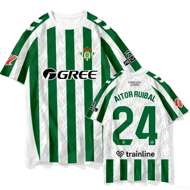 T-shirt d'entraînement de football estival, maillot de joueur de football pour adultes et enfants, vêtements de sport à séchage rapide, t-shirts Y2K décontractés, nouvelle col