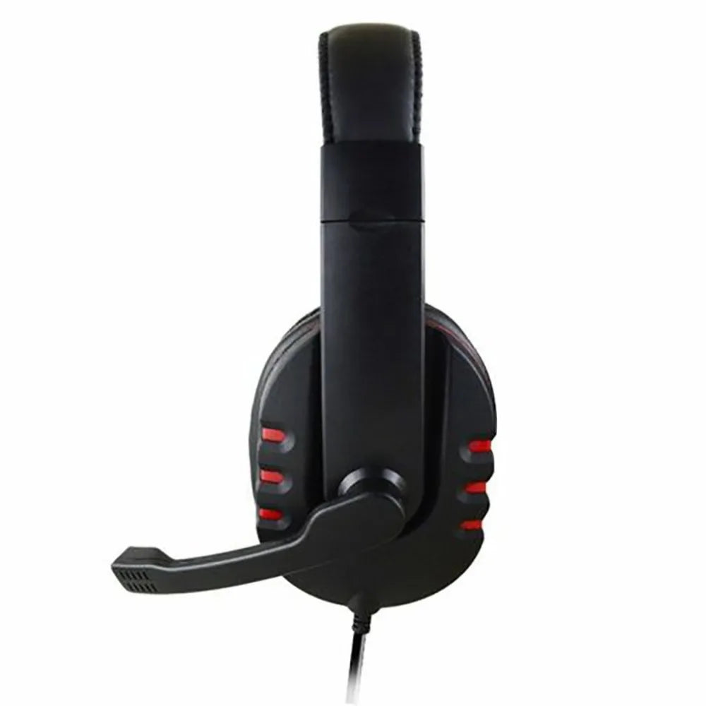 Écouteurs casque gaming filaire 3,5 mm pour PS4 Playstation 4 Jeu PC Chat Ordinateur avec microphone