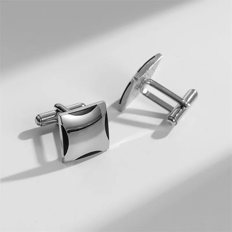 1 Paire Boutons De Manchette Carrés En Cuivre Et Pinces À Cravate Pour Hommes, Cadeaux De Mariage De Luxe, Bijoux De Mode, Poignets Pour Hommes