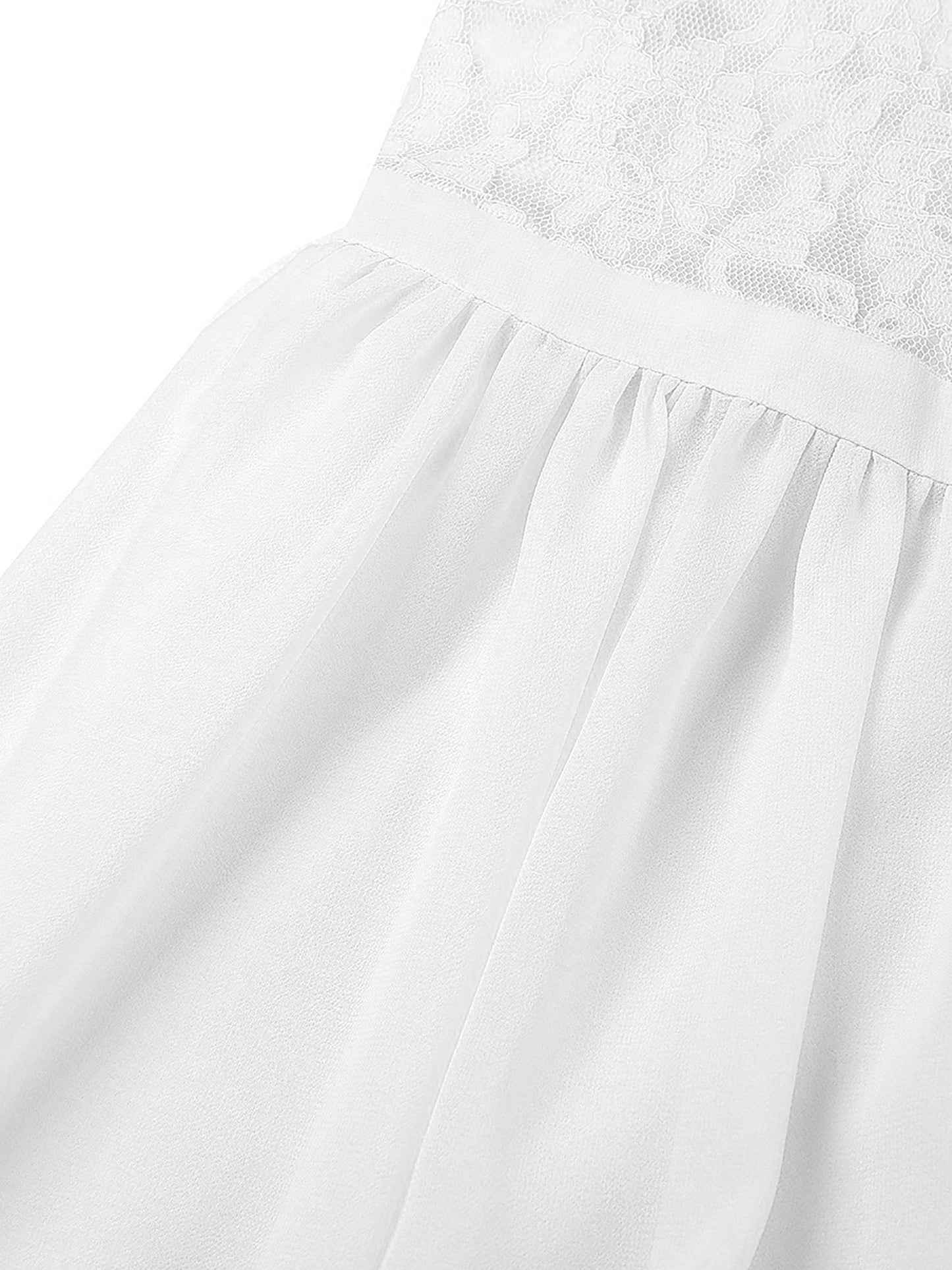 Robe de demoiselle d'honneur en mousseline florale avec découpe au dos pour enfants, tenue de fête d'anniversaire ou de mariage pour filles