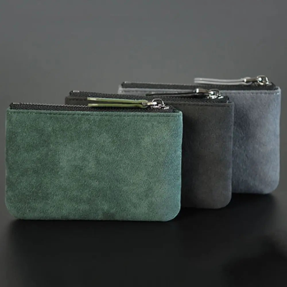 Mini portefeuilles tendance en PU, porte-monnaie, porte-cartes, sac d'argent, pochette à monnaie zippée pour femmes et hommes