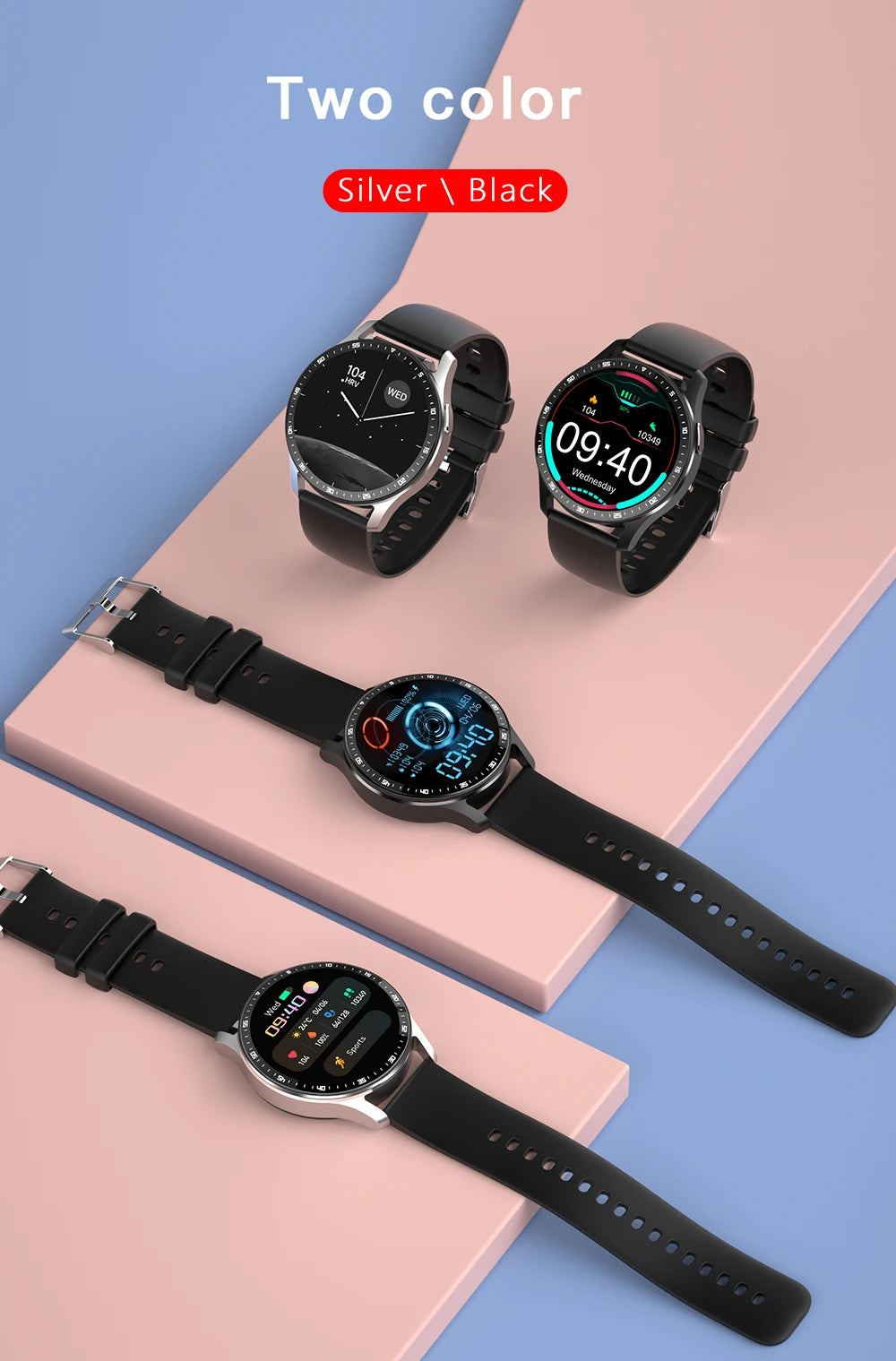 Montre Intelligente 2 en 1 X7 avec Écouteurs Montre Connectée Écouteurs Bluetooth TWS Moniteur de Fréquence Cardiaque et de Pression Artérielle Montre Sport Montre Fitness