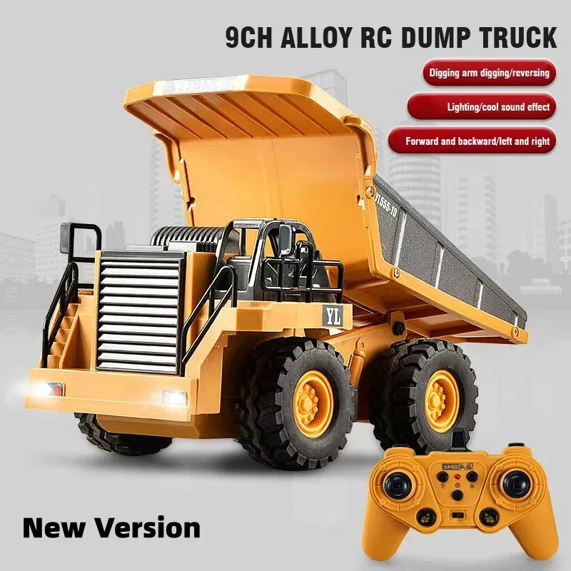 9CH Legierung Fernbedienung Bagger Planierraupe Muldenkipper Simulation Technik Fahrzeug Spielzeug RC Trucks Modell Kinder Spielzeug Geschenke