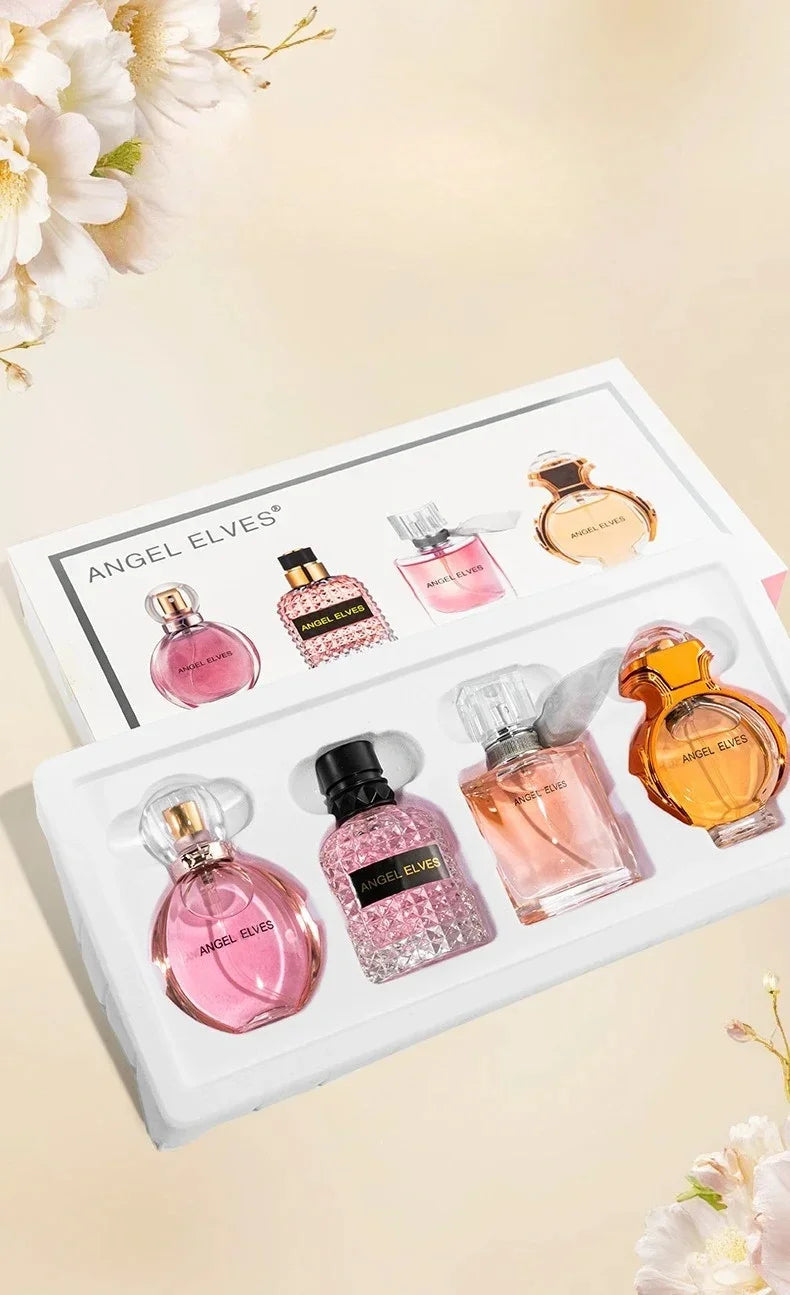 Original Damen Parfüm Geschenkbox Parfüm-Set 4 Stück * 30 ml Lang anhaltender frischer Duft Eau De Toilette Geschenk für Damen Herren Pheromon