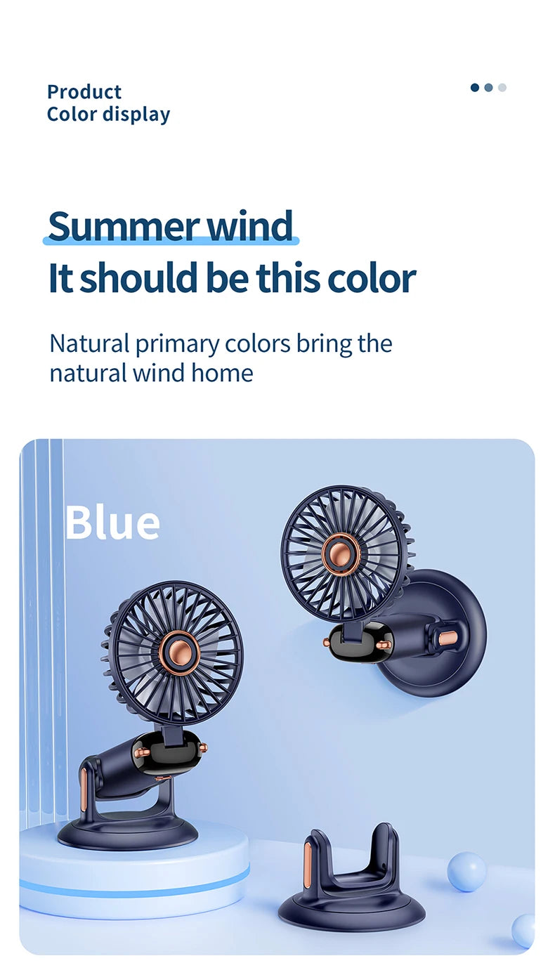 Mini ventilateur portable 3000 mAh pliable, à poser sur un bureau, à suspendre autour du cou, 5 vitesses, rechargeable par USB, support de téléphone, écran d'affichage