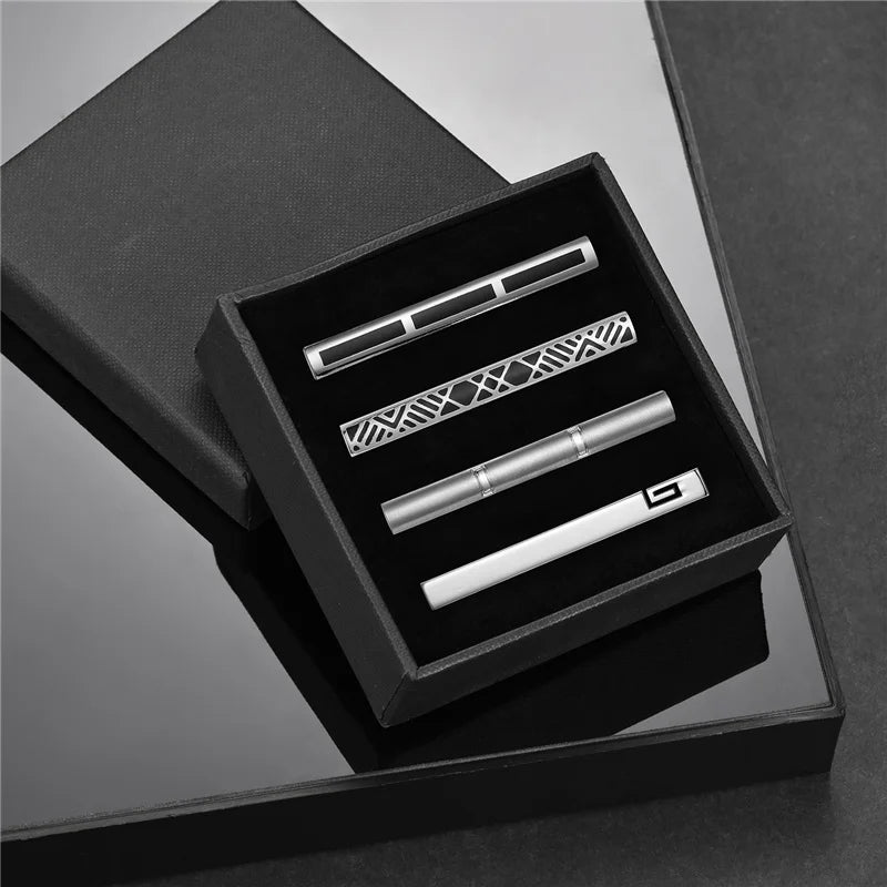 Pince à Cravate Minimaliste Pour Homme Pince à Cravate Pour Chemise Homme Boîte Cadeau Fête Professionnel Bijoux Boutons De Manchette Homme Luxe Avocat Mode Homme