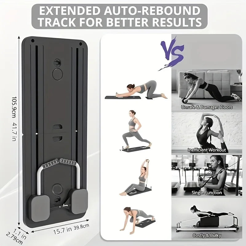 Planche d'exercice abdominale, planche de fitness, tonificateur de jambes et de bras, ensemble de Pilates multifonctionnel, équipement de fitness pour la maison