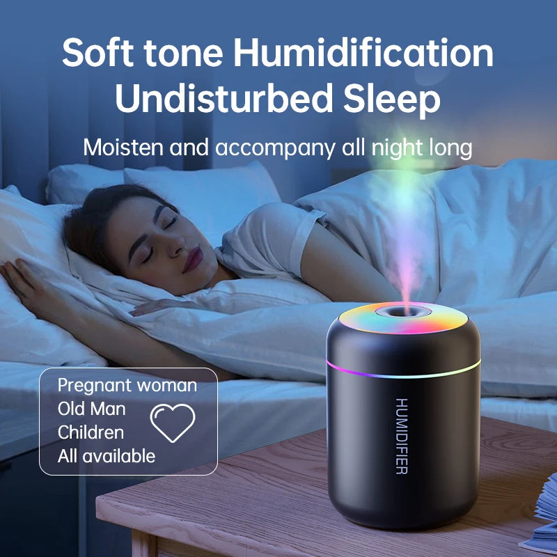 180ML Mini Luftbefeuchter USB Elektrischer Aroma Diffusor Ätherisches Öl Reiniger Aromatherapie Nebel Erzeuger Lichter Für Auto Zuhause Schlafzimmer