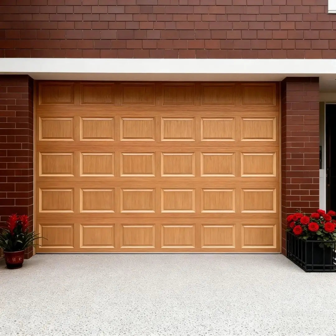 Porte de garage Edgydoor : Panneaux en mousse 8x7 pieds avec fenêtres en verre trempé - Meilleure vente résidentielle de 2025