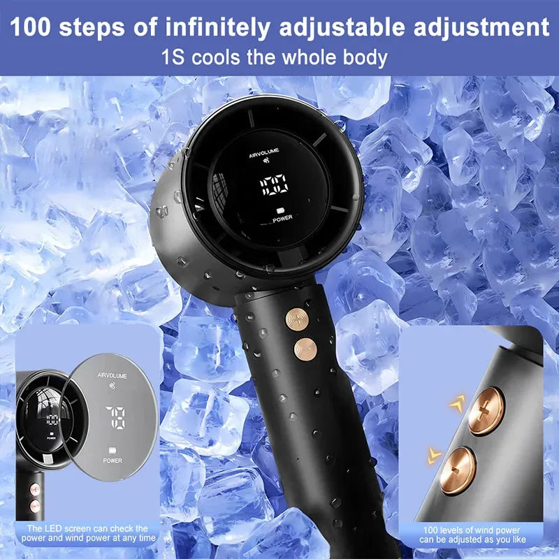 Mini Handheld Ventilator USB Schnellladung Tragbarer Luftberechnungsventilator Stummer persönlicher Hochgeschwindigkeitsventilator für Reisen Outdoor-Aktivitäten