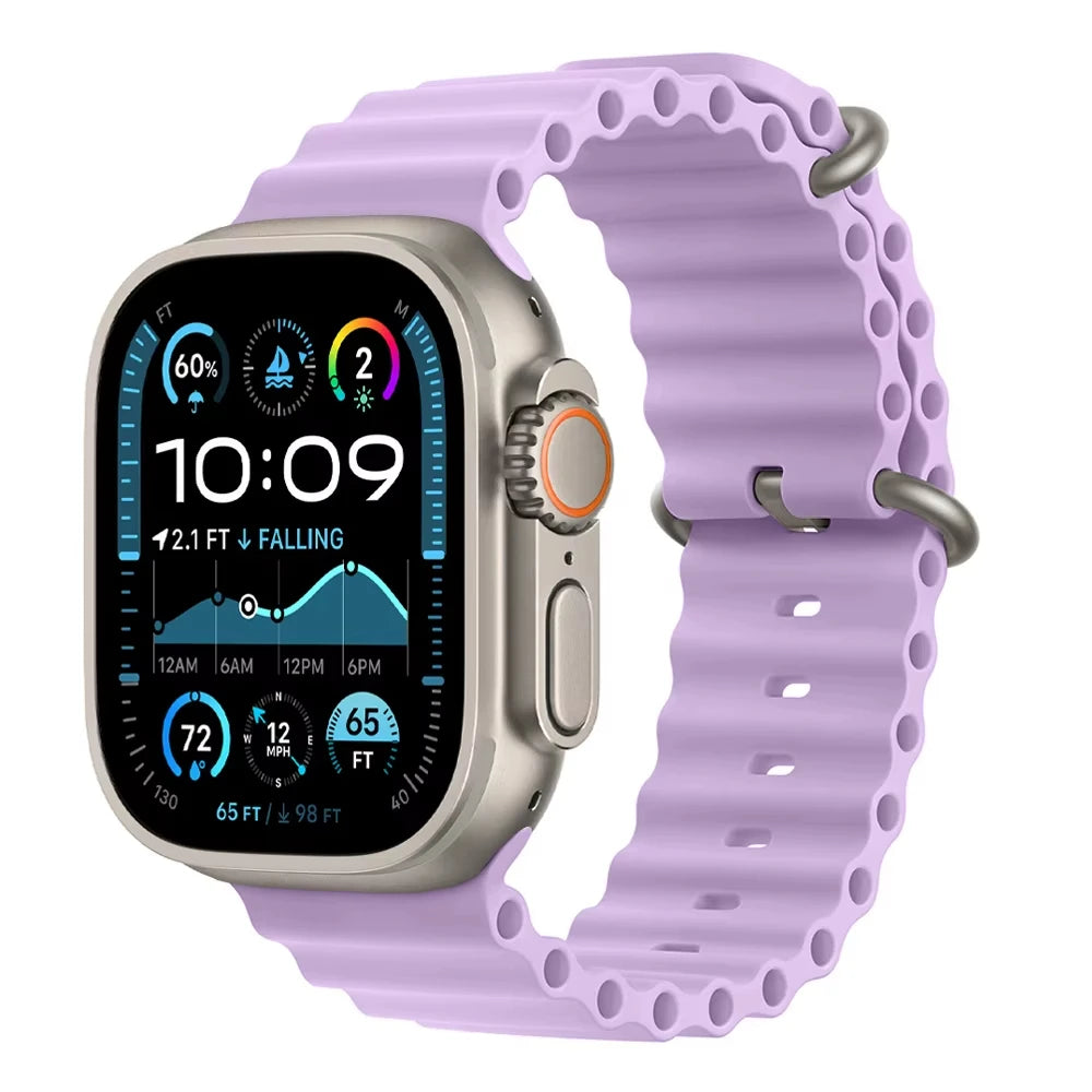 Offizielles Ocean Armband für Apple Watch Ultra 3 2 49mm 46mm 44mm 40mm 42 41 45 Sportarmband iWatch Series 11 10 9 7 8 6 SE3