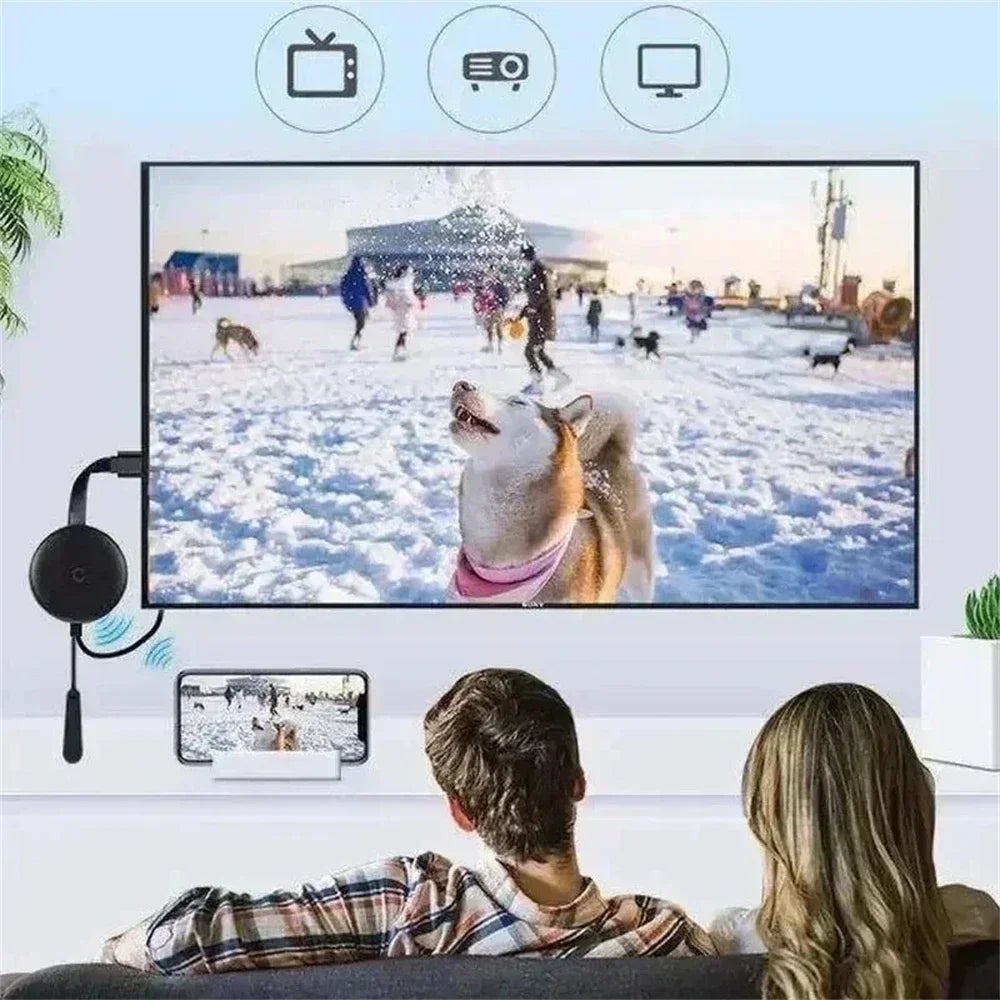 Portable 1080P HD TV Stick Video Receiver Display Screen Samll WiFi Dongle Adapter for Android/iOS Smart TV Box Miracast Chrome