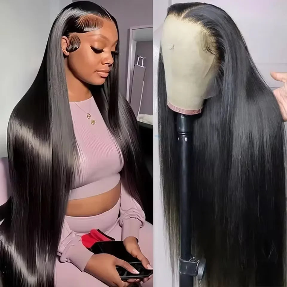 250 Dichte 30 40 Zoll Knochenglatte Lace Frontal Echthaarperücken Brasilianische 13x6 13x4 Transparente HD Lace Front Perücken für Frauen