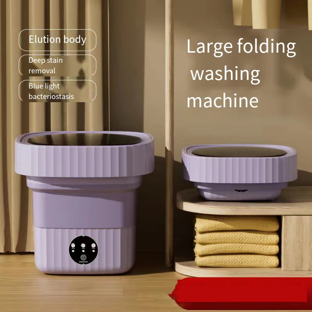 6L 11L Faltbare tragbare Waschmaschine mit Schleudertrockner für Kleidung, Reisen, Zuhause, Ultraschall-Unterwäsche, Socken, Mini-Waschmaschine 110V 220V