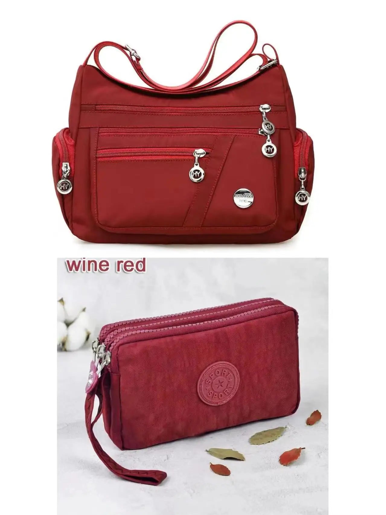 Damen Umhängetasche Wasserdichte Tragetasche Lässige Nylon Handtasche RFID Leichte Kuriertasche