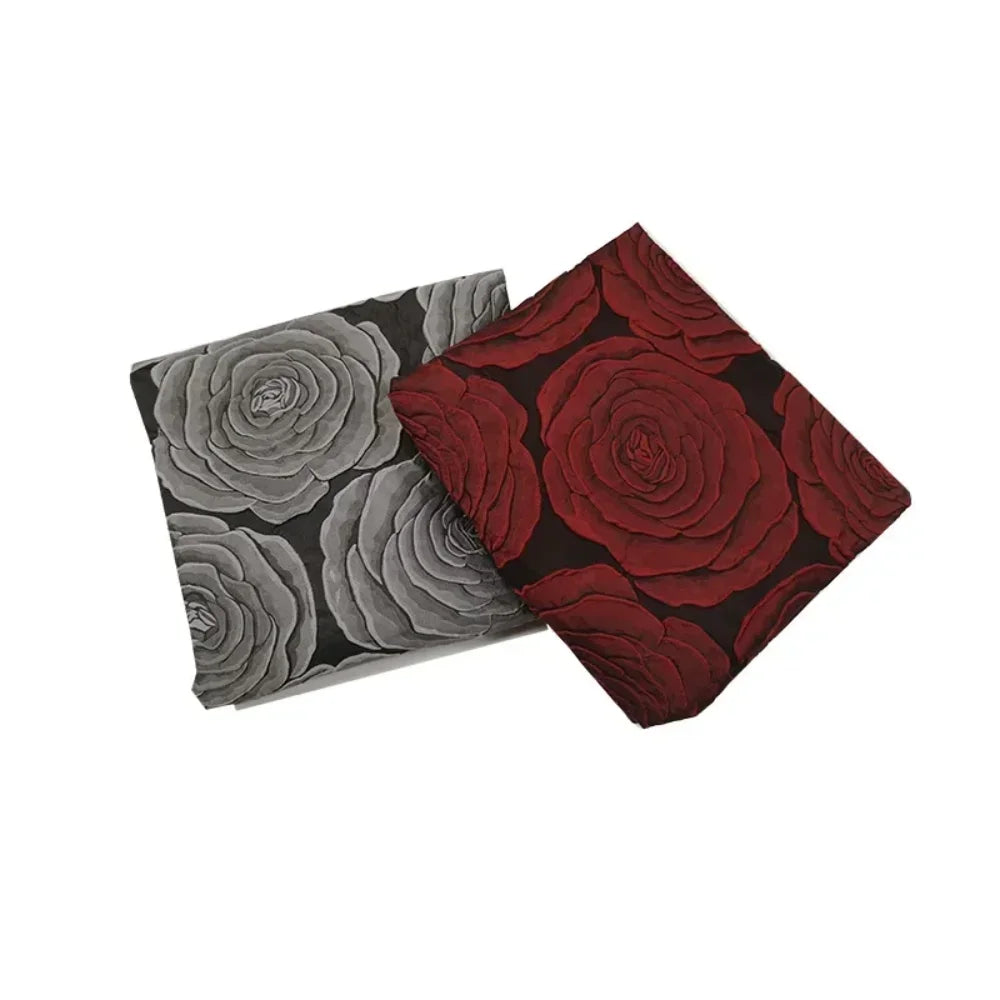 Dunkler Jacquard-Stoff Frühling Herbst Konkav Konvex Rose Kleid Anzug Windbreaker Kleidung Design Nähen Tuch Mode Großhandel Diy