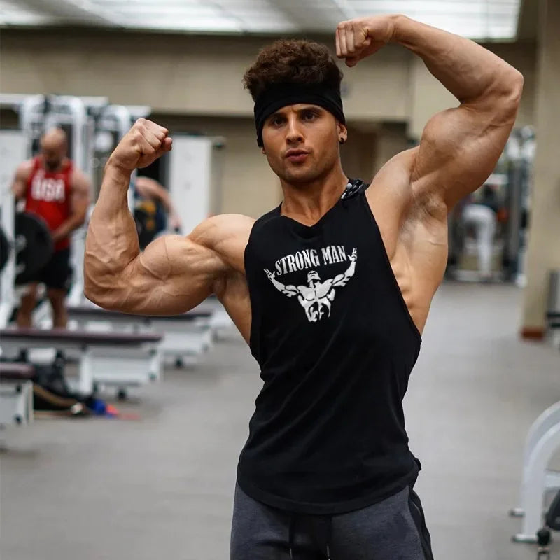 Débardeur de sport sans manches pour homme - Maillot de corps pour homme - Haut de sport pour homme - Vêtement de sport - Haut de sport stringer