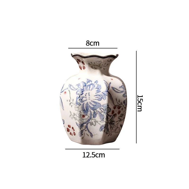 Vase à fleurs en céramique, Centre de table décoratif, Vase esthétique, Vases pour plantes hydroponiques, Ornement de bureau, Décoration d'intérieur