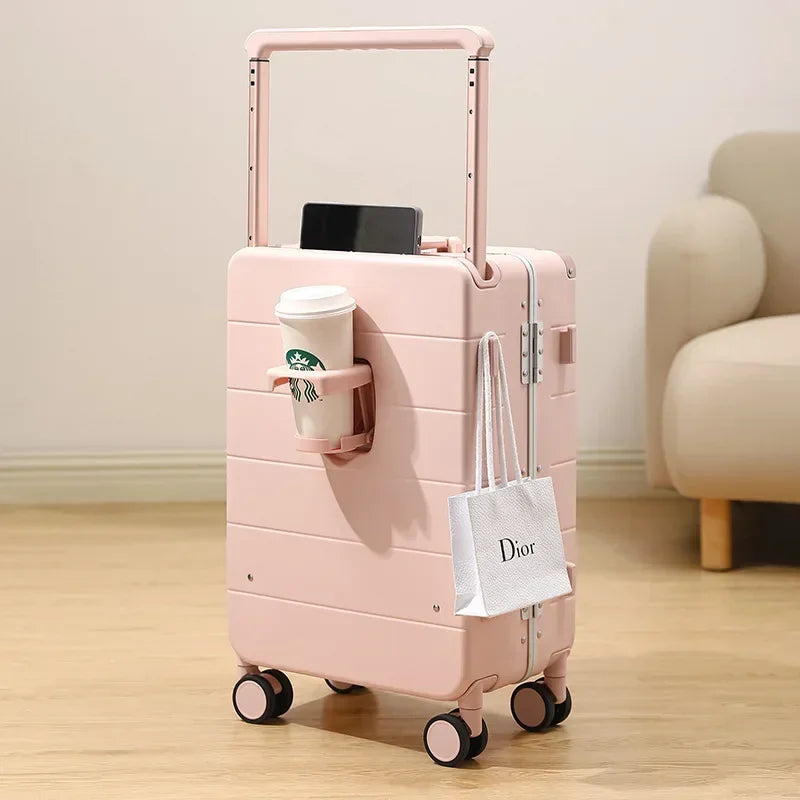 COLENARA Gepäck Neu 20"24" Herren Aluminiumrahmen Boarding Box Damen ABS + PC Trolley Koffer "26 Zoll Handgepäck Reisekoffer