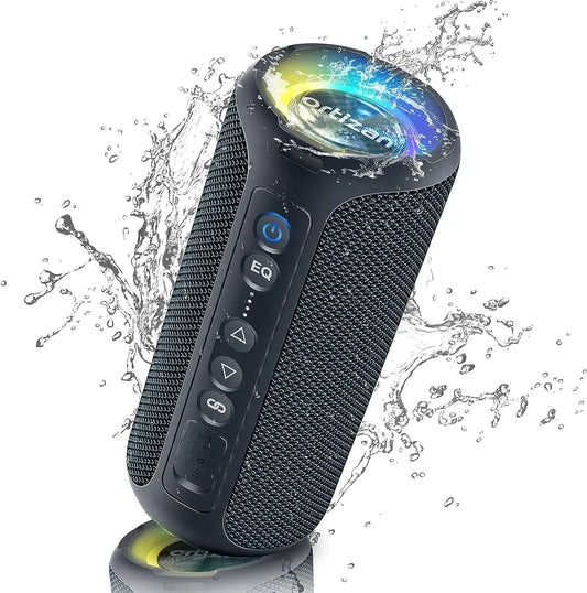 Ortizan X8 Pro Bluetooth Lautsprecher Tragbar mit 40W Stereo Sound, sattem Bass, IPX7 Wasserdicht, 30H Spielzeit, farbige Lichter, 3 EQ