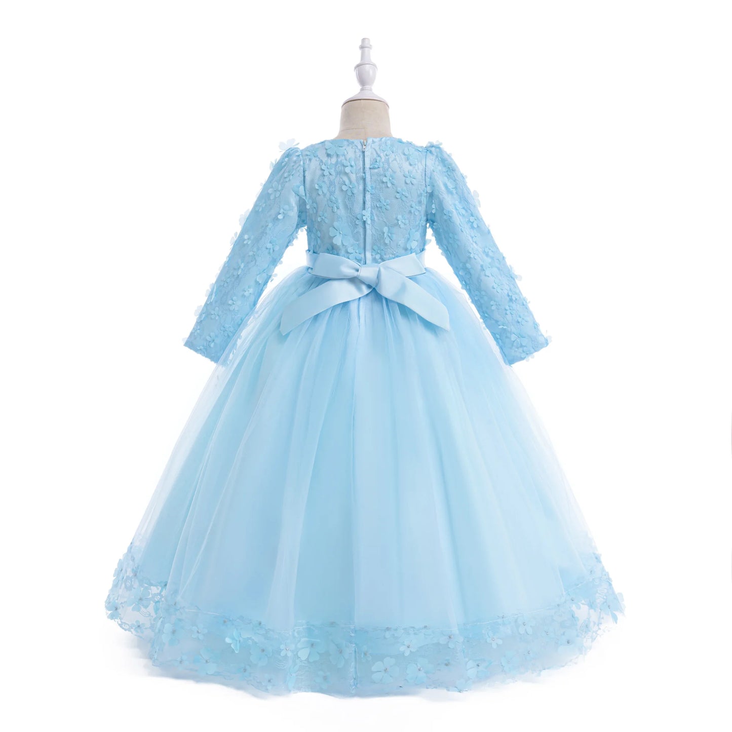 Robes de Soirée Broderie Fleur Fille Robe Décontractée Été Vacances Enfants Vêtements de Soirée Mode Variée Anniversaire Princesse Por