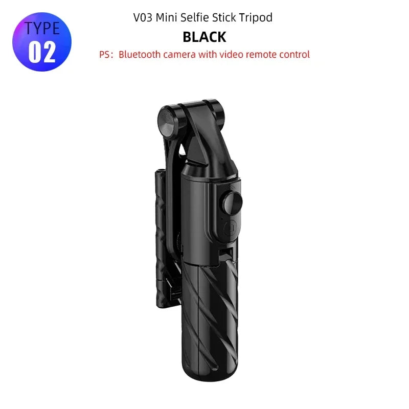 Tragbares Mini-Kamera Bluetooth Wireless Selfie Stick Stativ mit Fernbedienung für iPhone 14 13 12ProMax Smartphone Selfiestick Einbeinstativ