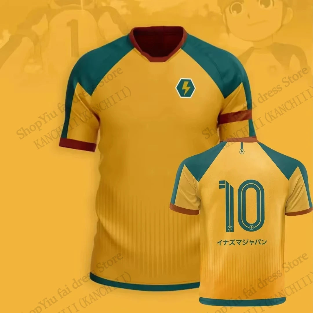 Anime Jersey Inazuma Eleven Kaio Football 3D Print T-shirt Men Women Fashion Short Sleeve Sports Tshirt Kids Tops Tee Mark Evens