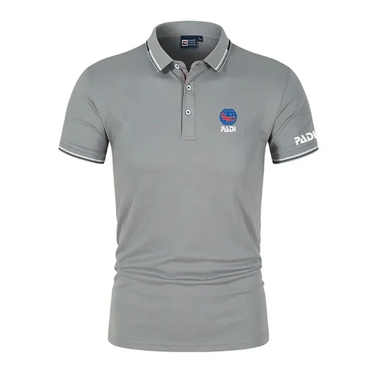 Men's Summer Outdoor Leisure POLO Shirt PADI Outdoor Sports Work Leisure Short Sleeve Breathable Comfortable POLO Top