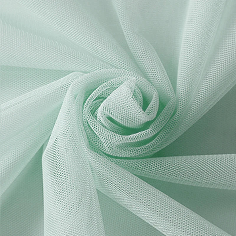 Tissu de Tulle à Mailles Douces Encrypté pour Coudre Décorations de Mariage Rideaux Moustiquaires Robe de Mariée Tissus de Couture DIY1m/5m/10m