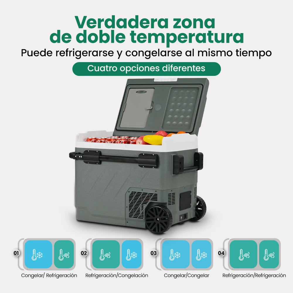Réfrigérateur/congélateur portable à compresseur Elite 40L 50L 60L pour voiture 12/24V DC 100-240V AC Mini réfrigérateur pour camping, barbecue, ultime