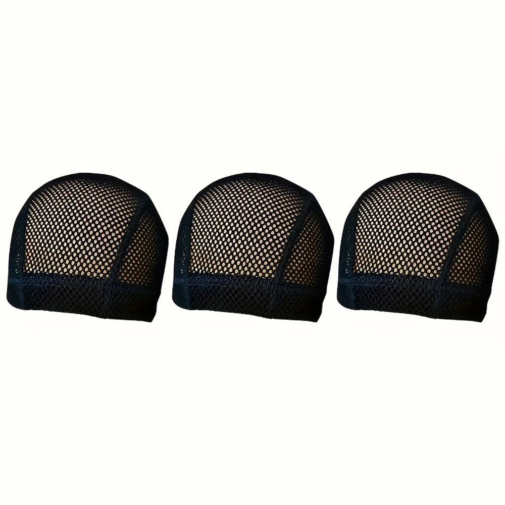 6 Stück schwarze Mesh-Perückenkappen, elastisches Spitzennetz zur Perückenherstellung, dehnbar und verstellbar, bequem und atmungsaktiv