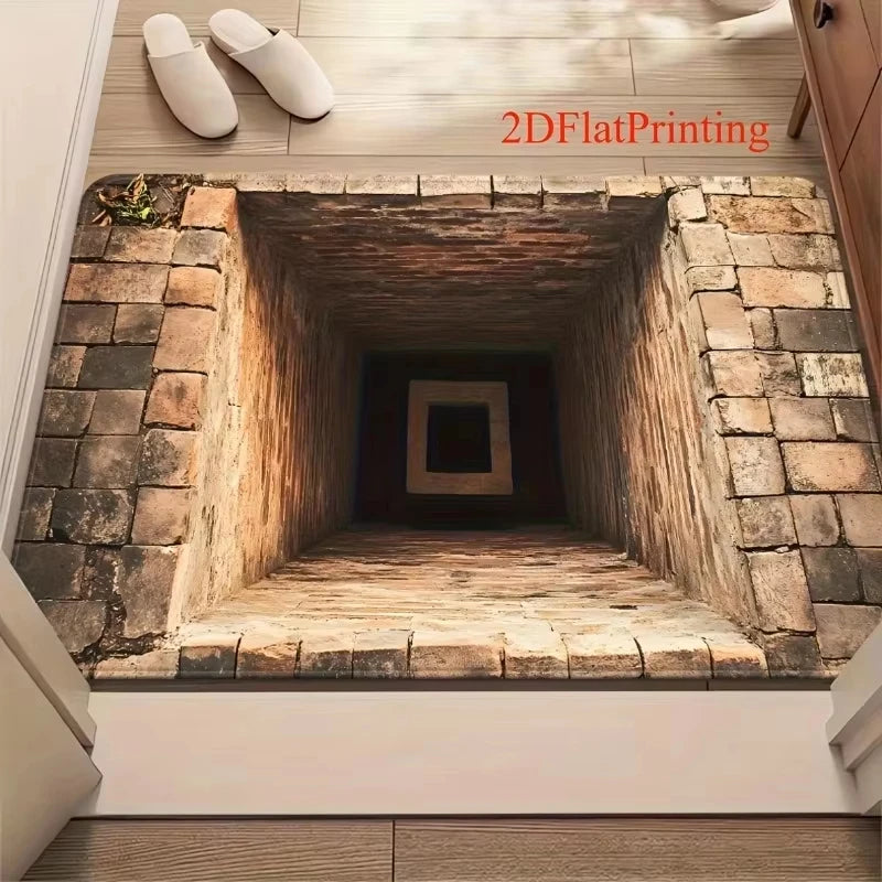VIKAMA Kristall-Samtteppich – 2D Visuelle Illusion Endlose Höhle Kreatives Thema – Geeignet für Restaurants, Wohnzimmer, Schlafzimmer
