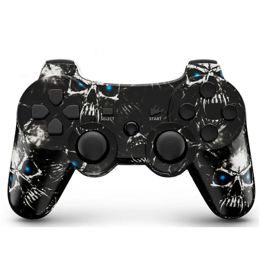 Manette pour PS3, Manette sans fil avec détecteur de mouvement, Double Vibration, Télécommande Bluetooth pour PlayStation 3, Crâne