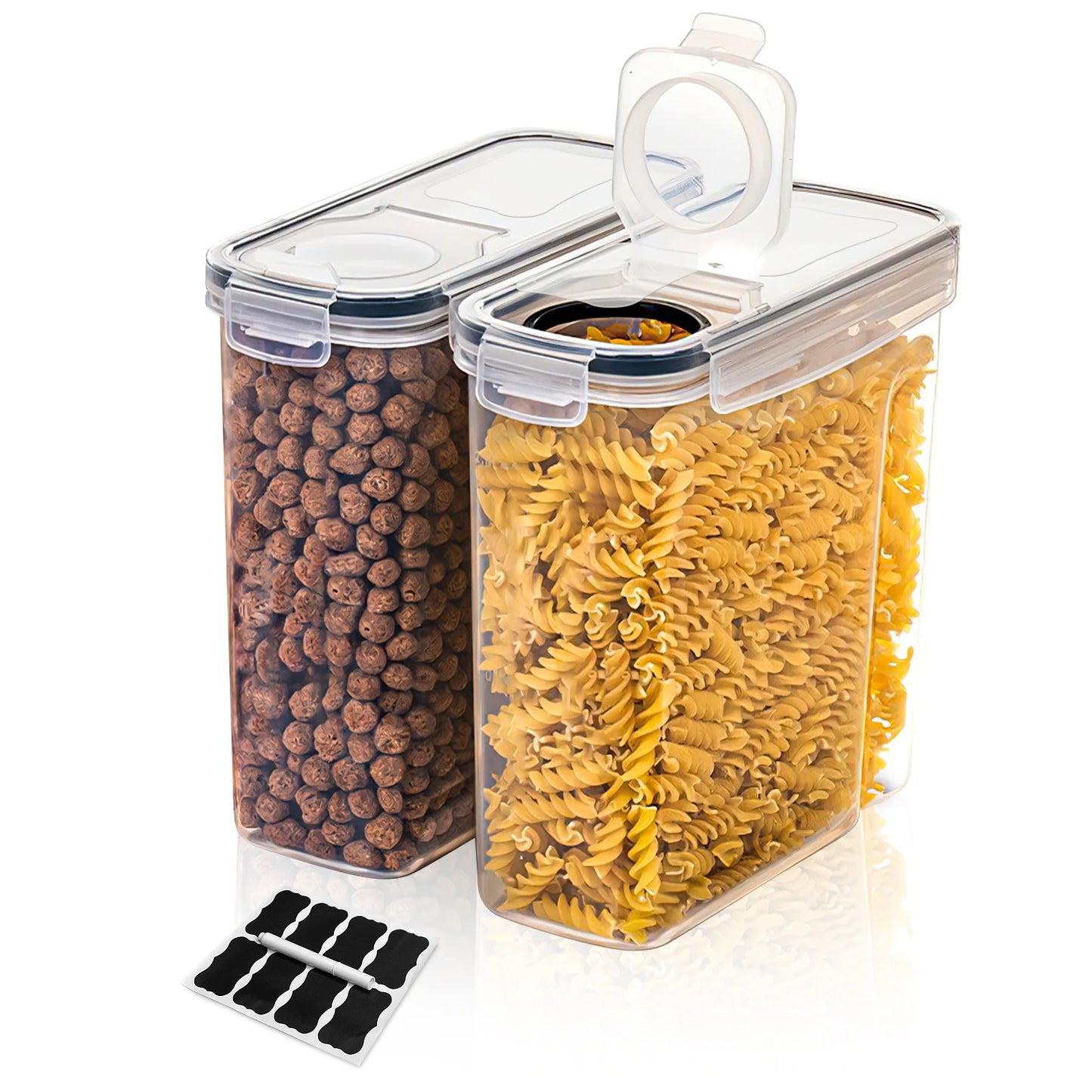 Lot de 2/3/4 boîtes de conservation pour céréales (2,5L 84oz), Contenants alimentaires hermétiques pour l'organisation de la cuisine et du garde-manger, Céréales