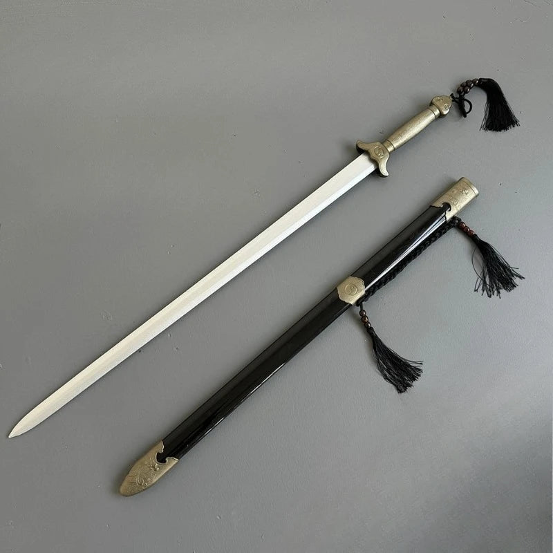 Épée maîtresse de 100 cm/33,37 pouces, modèle d'entraînement Taiji, accessoire de cosplay, jouet Katana, périphériques d'affichage sportif avec fourreau, cadeau de collection