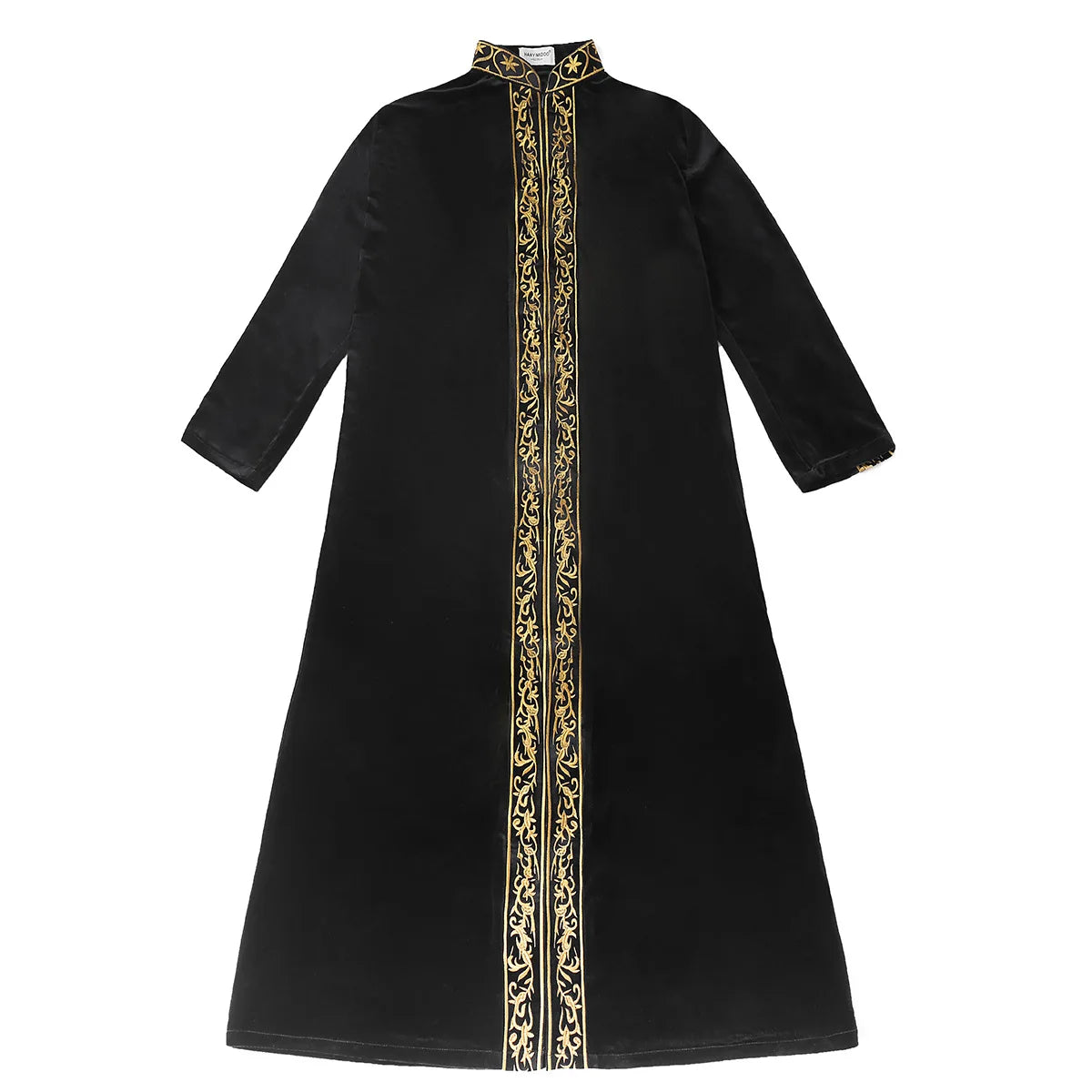 Muslimische Männer Jubba Thobe Islamische Kleidung Samt Kaftan Thoub Arabische Saudi-Robe Kleid Jubah Caftan Thawb Ramadan Gewand Naher Osten