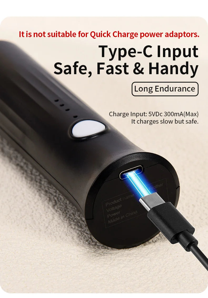 Mousseur à lait électrique rechargeable 3-en-1 Batteur à œufs Fouet à café Mélangeur MINI Mousseur à main Extracteur à 3 vitesses Mélangeur de boissons