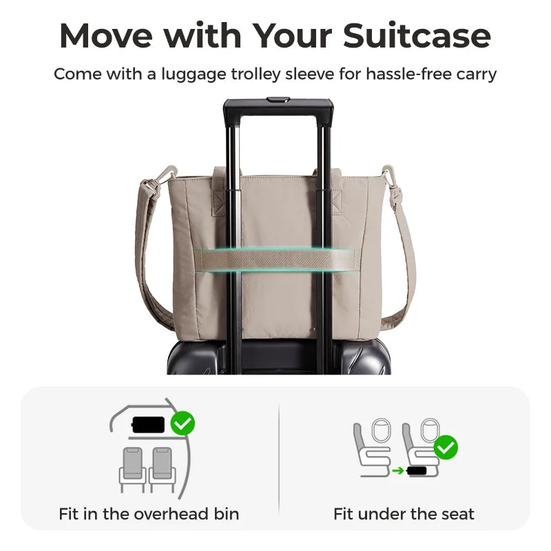 BAGSMART Damen Tragetasche Gepolsterte Einzelschultertasche Große Kapazität Studenten College Umhängetasche Lässige Outdoor-Handtasche