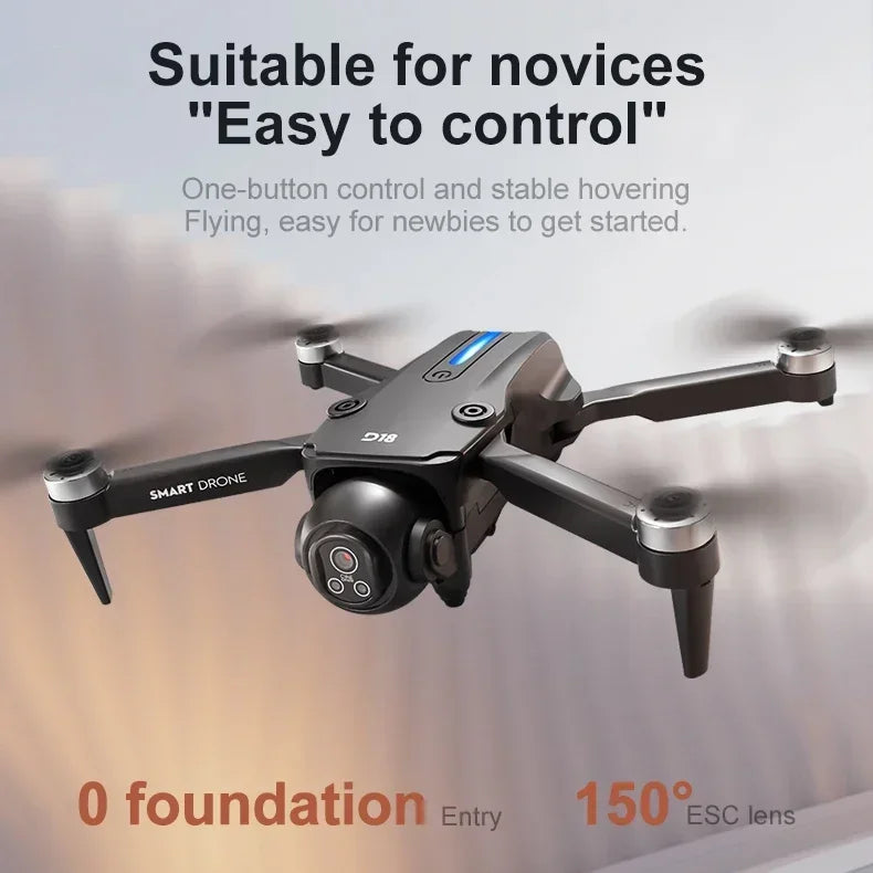 Drone Lenovo D18 8K HD Double Caméra Photographie Aérienne Évitement d'Obstacles Moteur Sans Balais 5G WIFI GPS Retour d'Écran RC Quadcopter