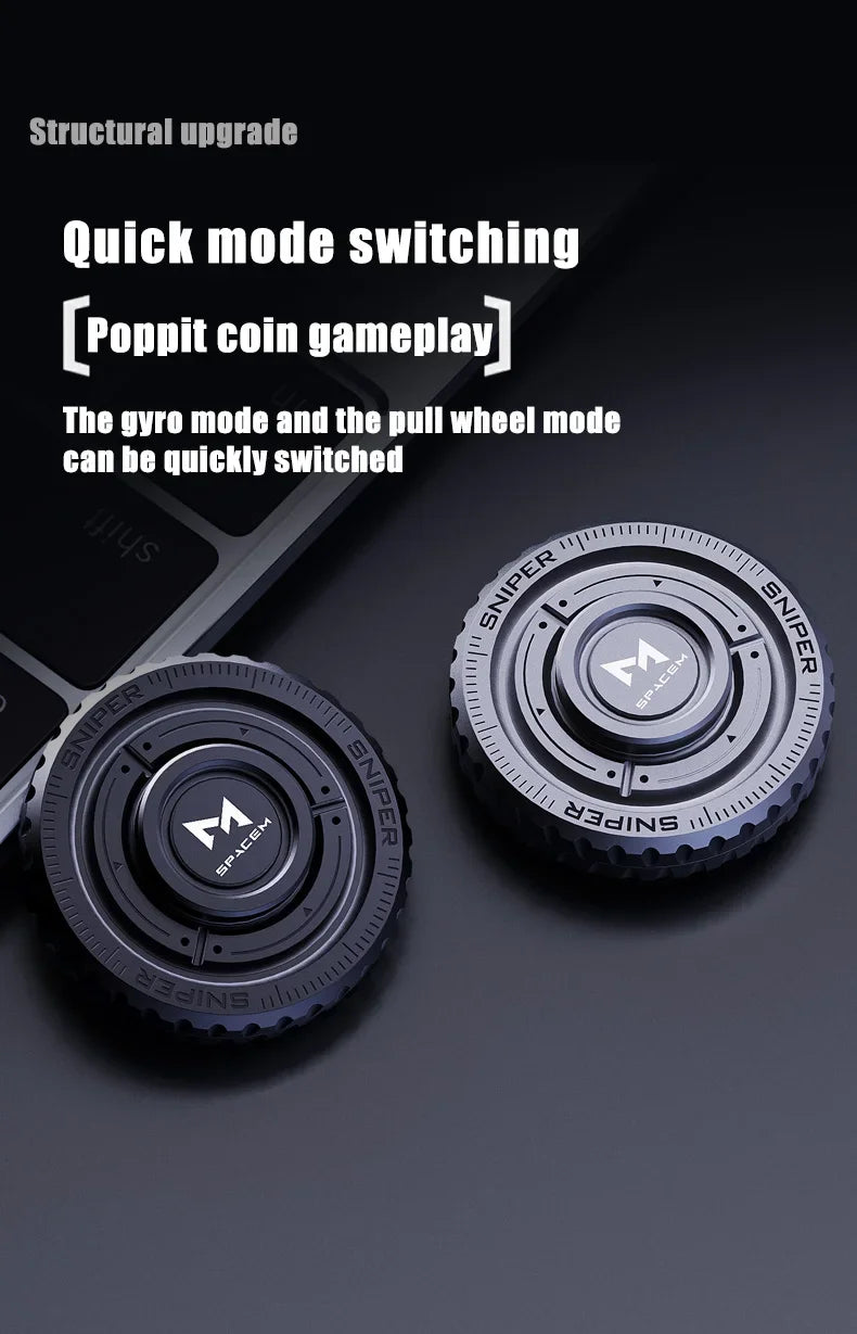 3in1 EDC Metal Pushing Card Hand Spinner Coin Adults Creative Anti-stress Fidget Toys 2024 New Stress Reliever Fidget Spinner