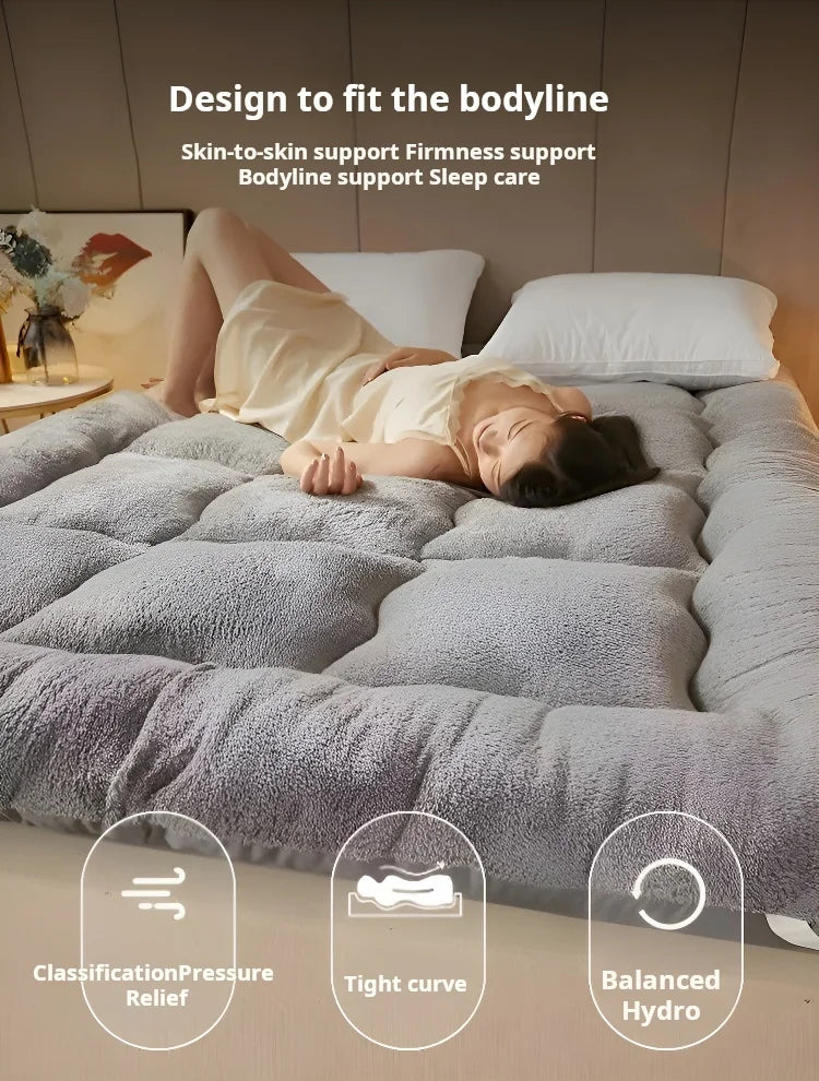 Neueste verdickte warme Lammwolle Matratze Tatami Matratze Studentenwohnheim Matratze Rutschfest faltbar für Schlafzimmer Sofa Bett 매트리스