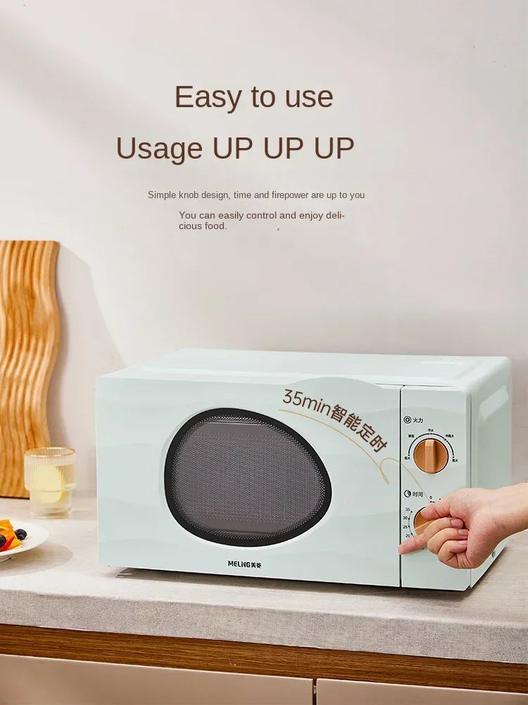 Meiling Microwave Oven Fully Automatic Household Small Fast Heating Intelligent Multifunctional Rotary Plate Light Wave Oven220V