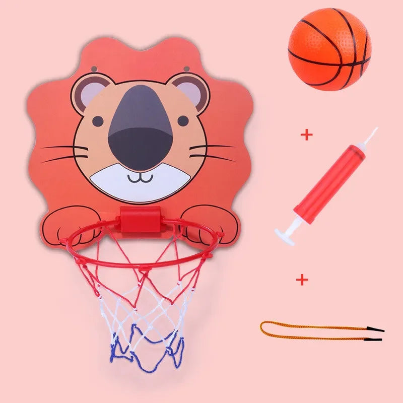 Kit de panier de basket pour enfants, dessin animé, animaux créatifs, support de basket-ball, jeu de sport d'extérieur et d'intérieur pour enfants