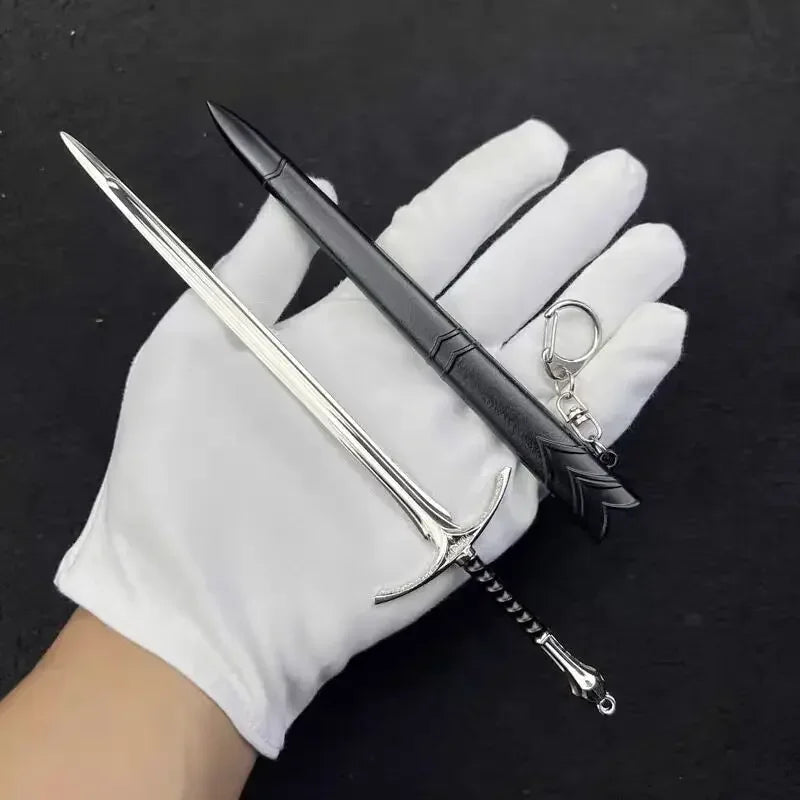 Épée de samouraï Katana en métal de 18-22 cm, arme médiévale Glamdring Aragorn Narthil, seigneur des anneaux, porte-clés, ornements, cadeaux, jouet