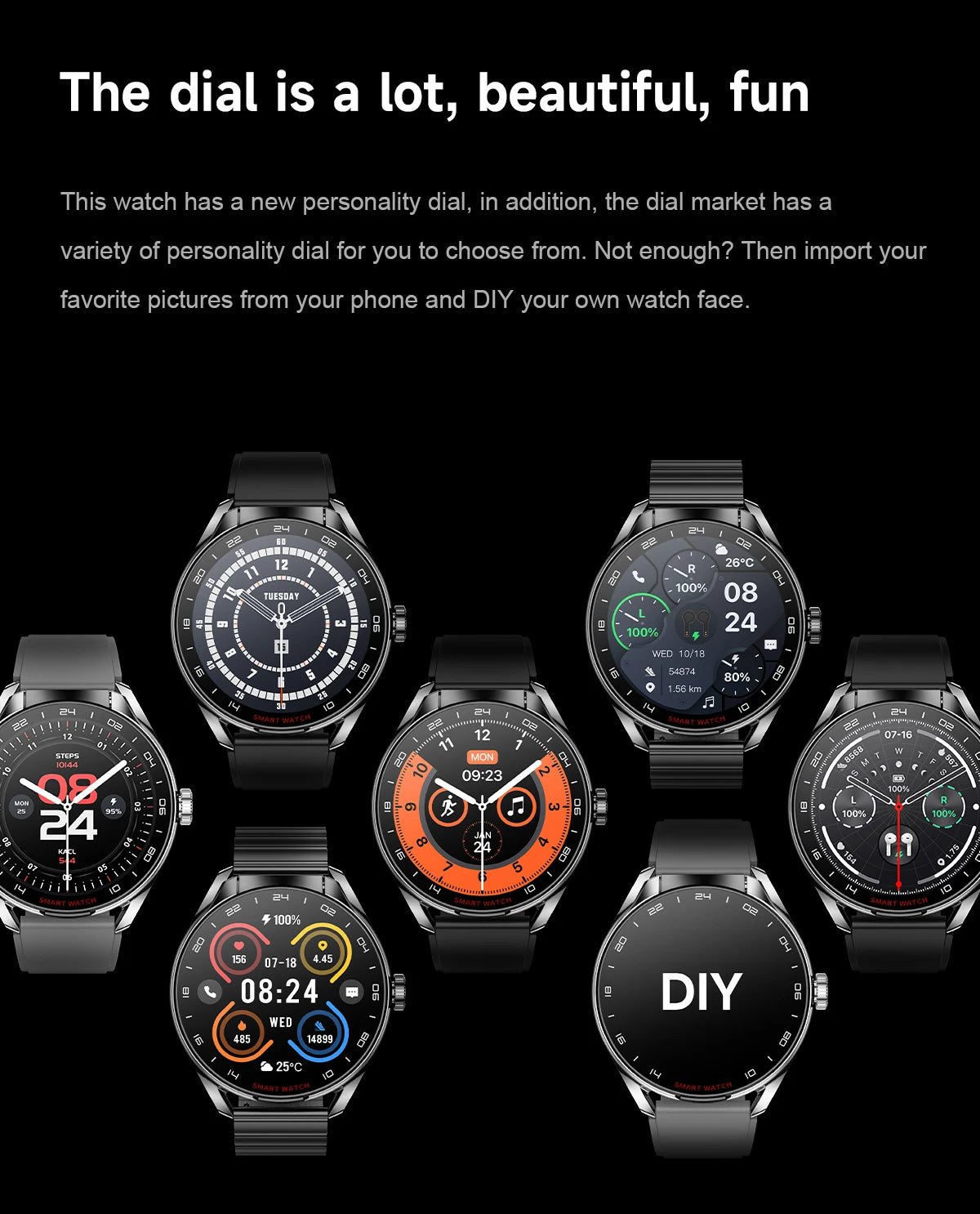 2025 Neue NFC Herren Smartwatch Bluetooth-Anruf Herzfrequenzüberwachung HD Großbildschirm TWS 2-in-1 Sport-Trajektorie Damen Smartwatch