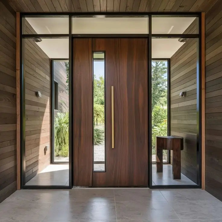 Simple Design Villa Entry Exterior Doors Hurricane Impact Revolving Doors Fire Proof Luxury Entrance Doors Residential Security