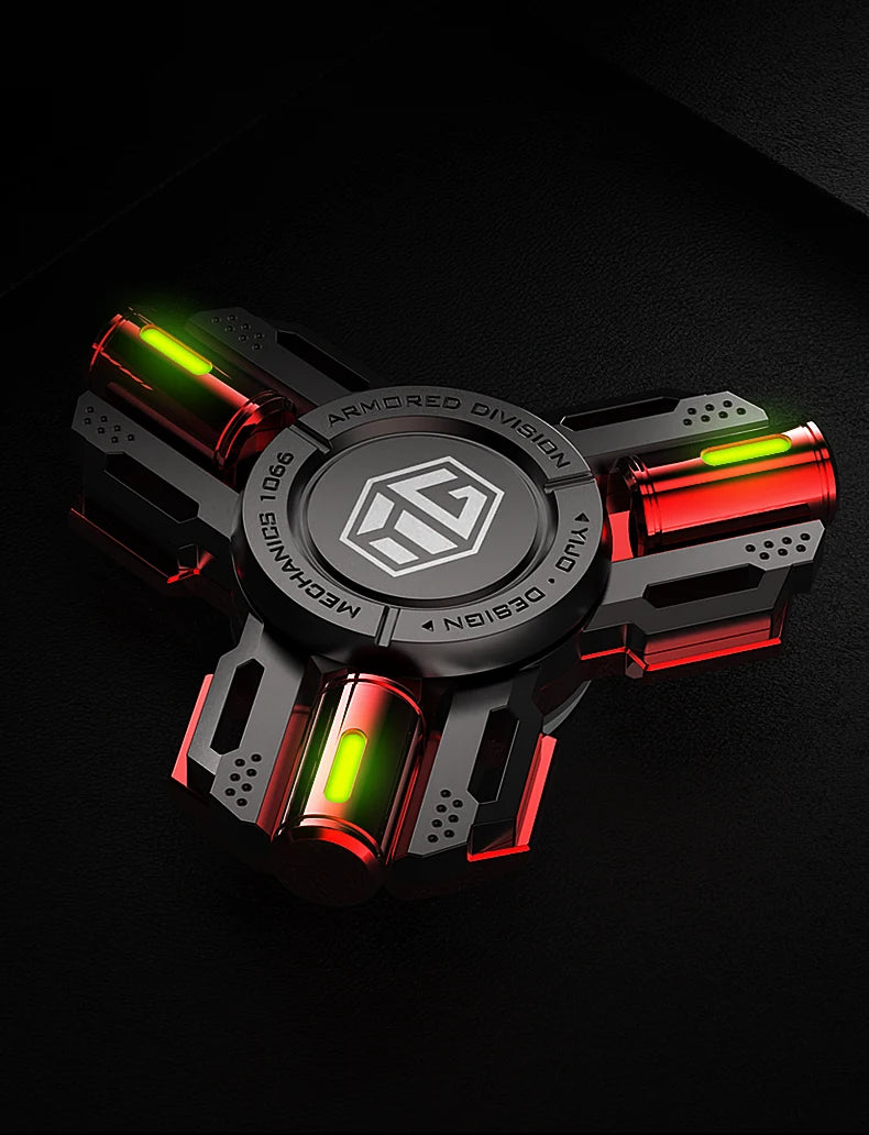 Permanenter Leucht-Fidget Spinner Hand Spinner Legierungsmaterial Lange Rotation Hohe Geschwindigkeit EDC Kind Erwachsener ADHS Stressabbau Spielzeug Geschenke