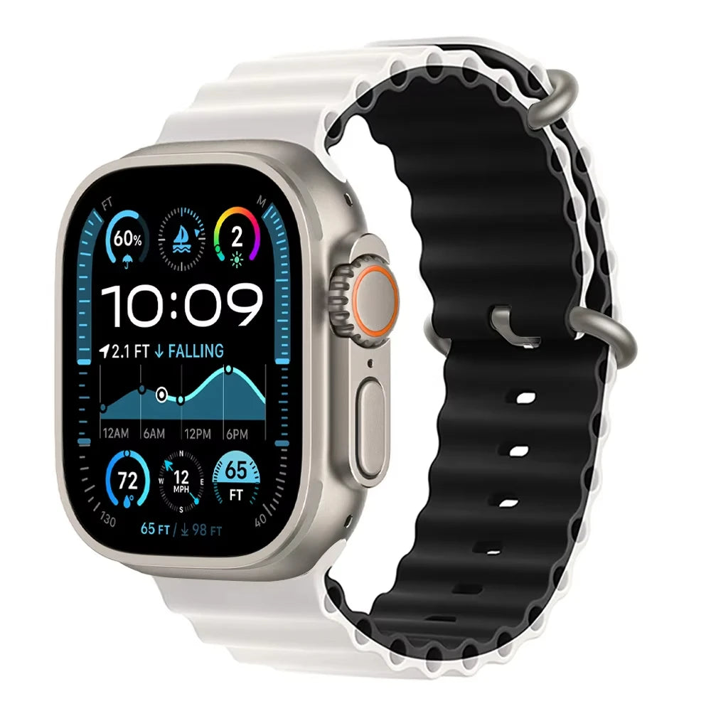 Offizielles Ocean Armband für Apple Watch Ultra 3 2 49mm 46mm 44mm 40mm 42 41 45 Sportarmband iWatch Series 11 10 9 7 8 6 SE3