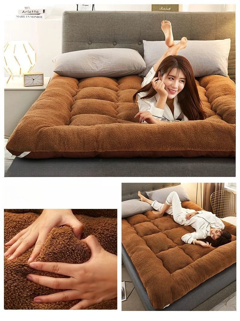 Neueste verdickte warme Lammwolle Matratze Tatami Matratze Studentenwohnheim Matratze Rutschfest faltbar für Schlafzimmer Sofa Bett 매트리스