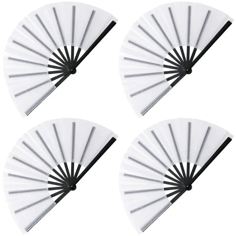 Large Rave Fan Folding Hand Fans for Line Dancing Big Clacking Clap Fans for Boots On The Ground Dance Party Decoration Festival